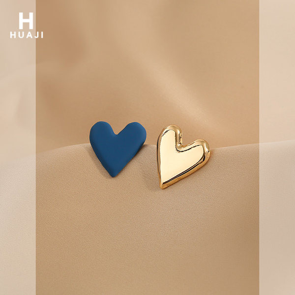 Šarene ženske naušnice u obliku srca