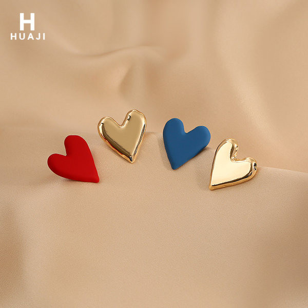 Šarene ženske naušnice u obliku srca