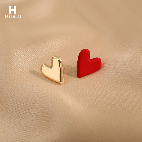 Šarene ženske naušnice u obliku srca