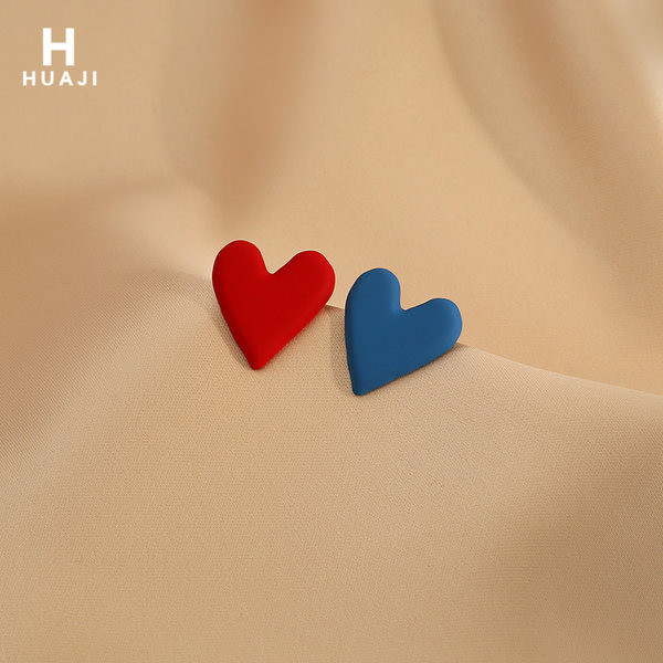 Šarene ženske naušnice u obliku srca