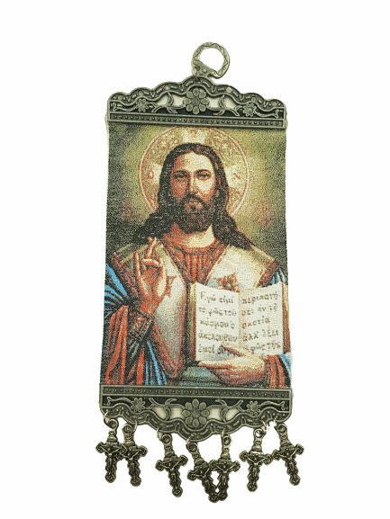 Икона,Христос,Машинно тъкана,23х10 см,различни