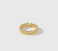 Κομψό γυναικείο δαχτυλίδι μονόχρωμο μοντέλο σε χρυσό χρώμα