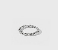 Γυναικείο δαχτυλίδι σε ασημί χρώμα - στρογγυλό σχήμα