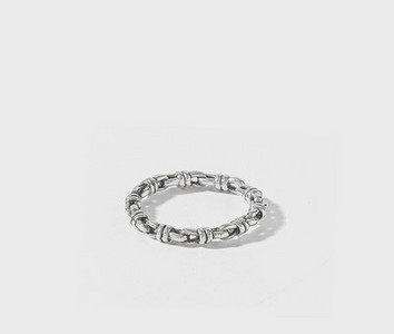 Γυναικείο δαχτυλίδι σε ασημί χρώμα - στρογγυλό σχήμα