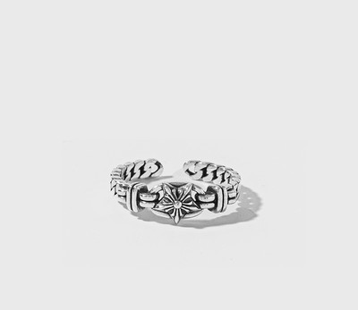 Γυναικείο δαχτυλίδι με διακόσμηση αστεριών σε ασημί χρώμα