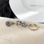 Γυναικεία ρυθμιζόμενα δαχτυλίδια σε τρία μοντέλα - ασημί χρώμα