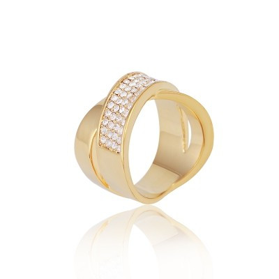 Σύγχρονο γυναικείο δαχτυλίδι με πέτρες διακόσμησης