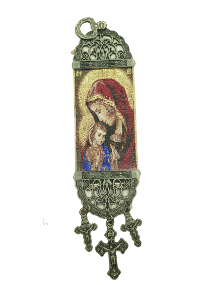 Икона,Богородица,Машинно тъкана,19х5 см,различни