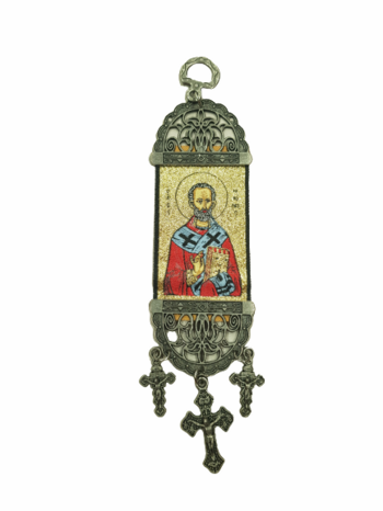 Icon, St. Nikola, Machine woven, 19x5 cm
