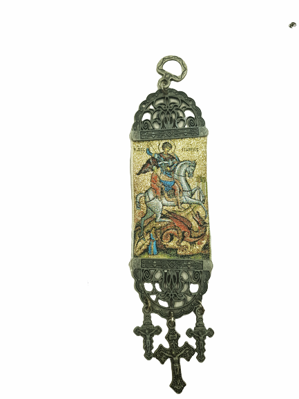 Icon, St. Georgi, Machine woven, 19x5 cm