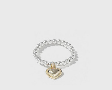 Γυναικείο δαχτυλίδι με πέρλες με μενταγιόν καρδιά