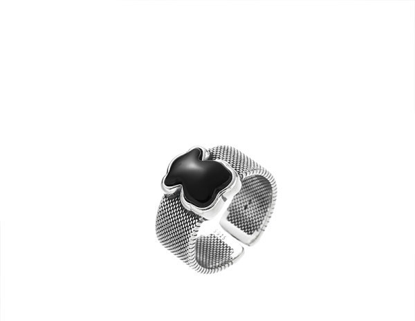 Γυναικείο φαρδύ δαχτυλίδι με διακόσμηση