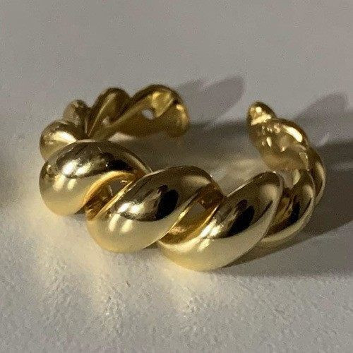 Модерен дамски пърстен широк модел в два цвята