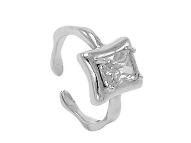 Γυναικείο δαχτυλίδι σε ασημί χρώμα - δύο μοντέλα