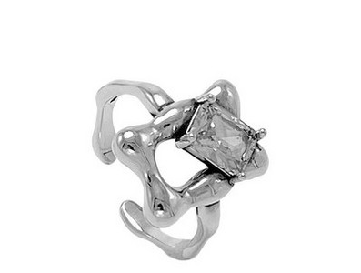 Γυναικείο δαχτυλίδι σε ασημί χρώμα - δύο μοντέλα