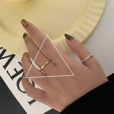 Дамски тънък ежедневен пръстен в два цвята