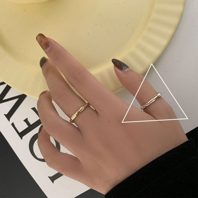 Дамски тънък ежедневен пръстен в два цвята