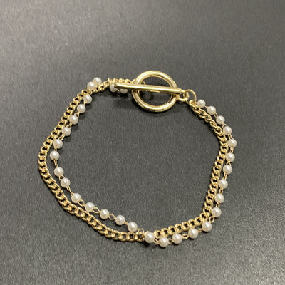 Μοντέρνο γυναικείο βραχιόλι με πέρλες ή δύο μοντέλα