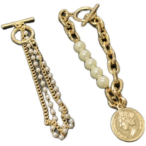 Μοντέρνο γυναικείο βραχιόλι με πέρλες ή δύο μοντέλα