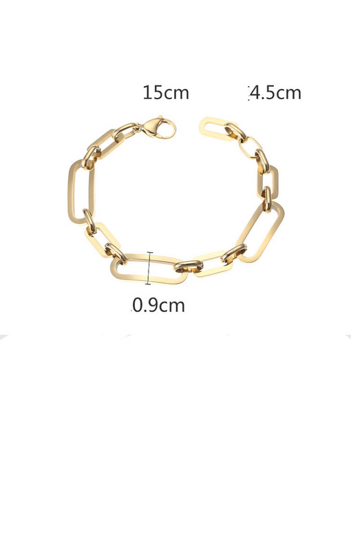 Γυναικείο βραχιόλι με μεγάλη πλέξη σε χρυσό χρώμα