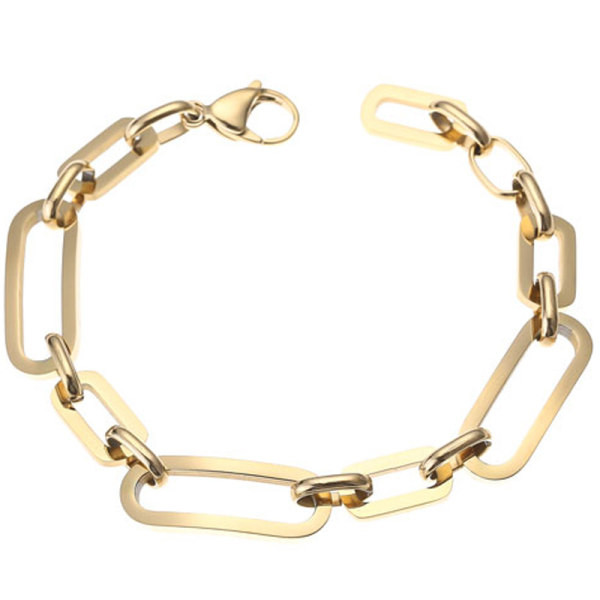Γυναικείο βραχιόλι με μεγάλη πλέξη σε χρυσό χρώμα