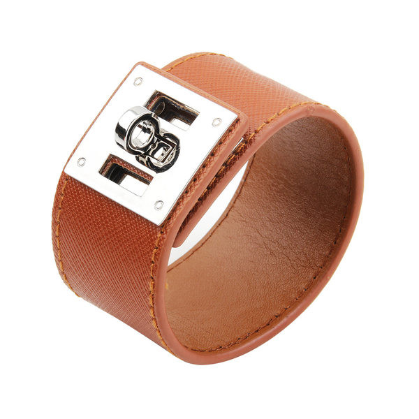 Μονόχρωμο γυναικείο βραχιόλι από οικολογικό δέρμα