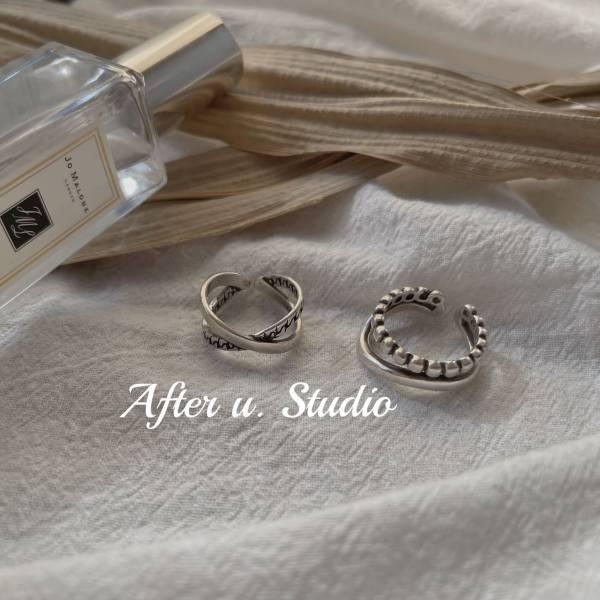 Γυναικείο δαχτυλίδι σε ασημί χρώμα - δύο μοντέλα