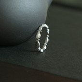 Ασημένιο χρώμα γυναικείο δαχτυλίδι με διακόσμηση ψαριού