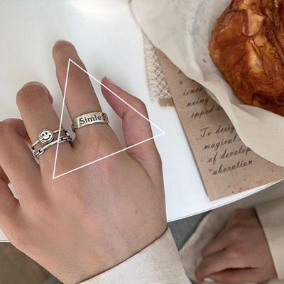 Ρυθμιζόμενα δαχτυλίδια σε ασήμι χρώμα - διαφορετικά μοντέλα