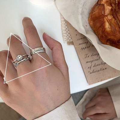 Ρυθμιζόμενα δαχτυλίδια σε ασήμι χρώμα - διαφορετικά μοντέλα