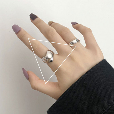 Ρυθμιζόμενα δαχτυλίδια σε ασήμι χρώμα - διαφορετικά μοντέλα