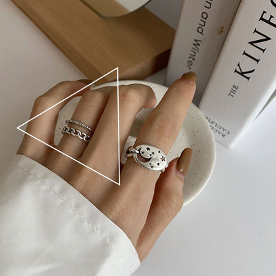 Ρυθμιζόμενα δαχτυλίδια σε ασήμι χρώμα - διαφορετικά μοντέλα