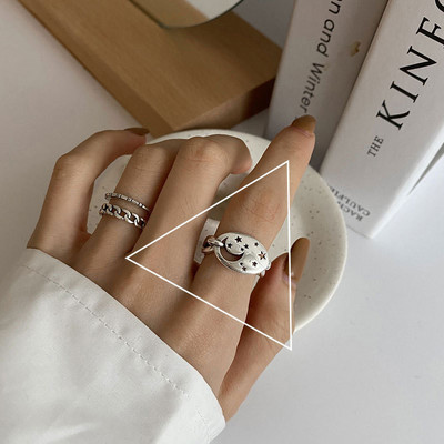 Ρυθμιζόμενα δαχτυλίδια σε ασήμι χρώμα - διαφορετικά μοντέλα