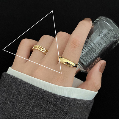 Ρυθμιζόμενα δαχτυλίδια σε ασήμι χρώμα - διαφορετικά μοντέλα