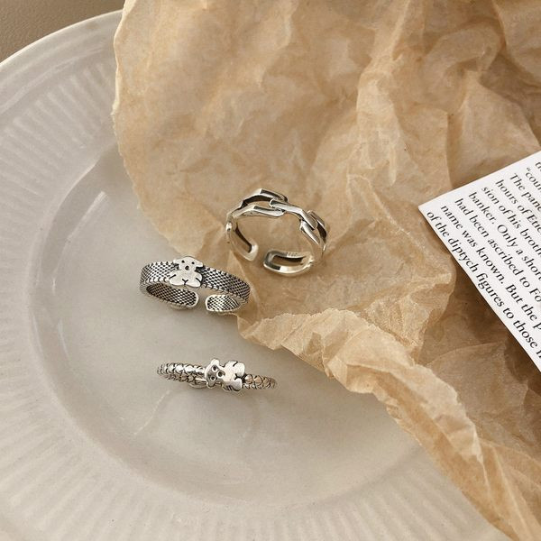 Ρυθμιζόμενα δαχτυλίδια σε ασήμι χρώμα - διαφορετικά μοντέλα