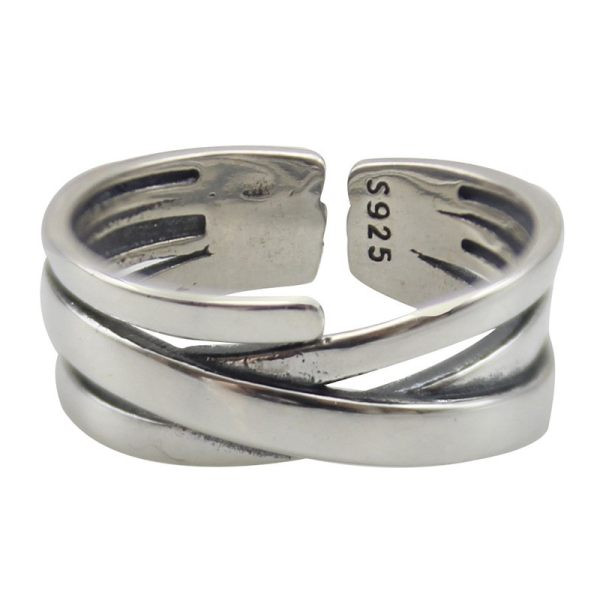 Inel de oțel de zi cu zi pentru femei de culoare argintie