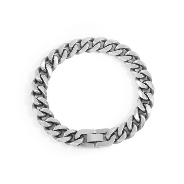 Aktuelna muška narukvica obični model u srebrnoj boji