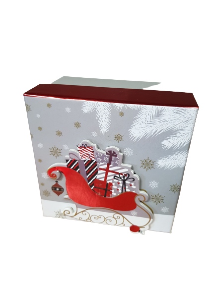Кутия за подарък,коледна,6х10 см