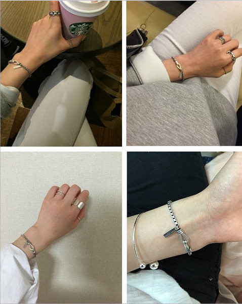 Λεπτό γυναικείο βραχιόλι σε ασήμι χρώμα