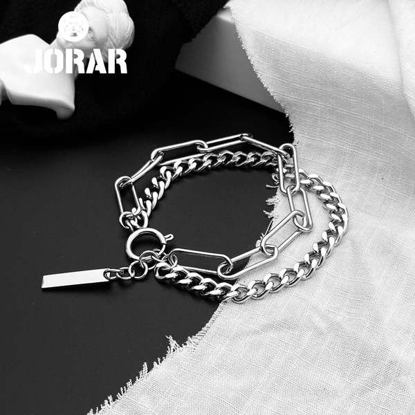 Γυναικείο βραχιόλι δύο σειρών σε ασημί χρώμα