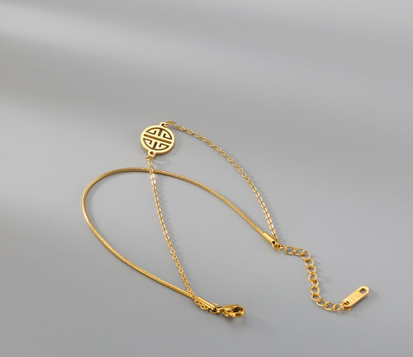 Γυναικείο διπλό βραχιόλι σε χρυσό χρώμα