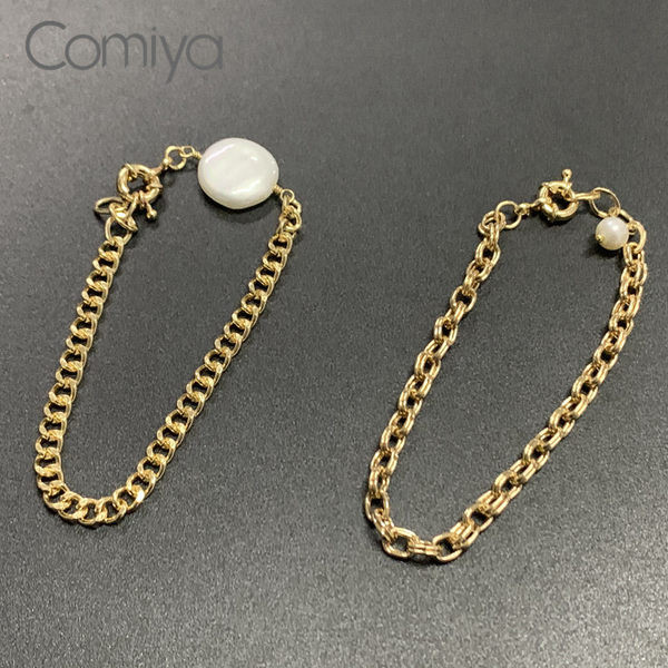 Γυναικείο βραχιόλι σε χρυσό χρώμα - δύο μοντέλα