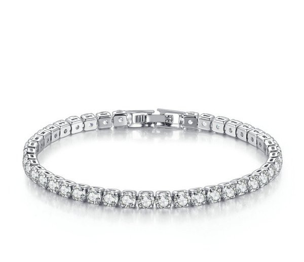 Дамска гривна с декоративни камъни два цвята 