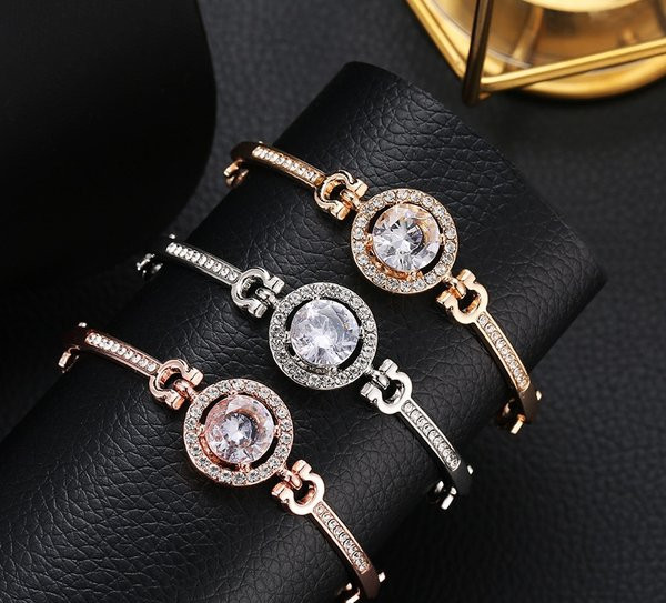 Κομψό βραχιόλι διακοσμημένο με πέτρες-για γυναίκες