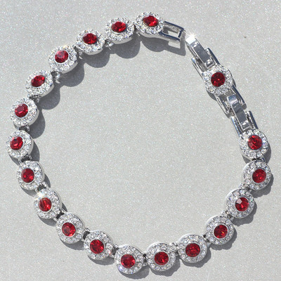 Κομψό γυναικείο βραχιόλι με στρογγυλές πέτρες σε διάφορα χρώματα