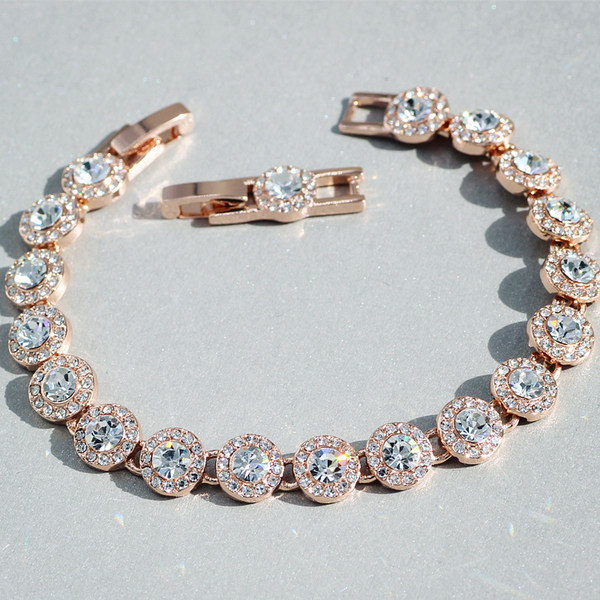 Κομψό γυναικείο βραχιόλι με στρογγυλές πέτρες σε διάφορα χρώματα