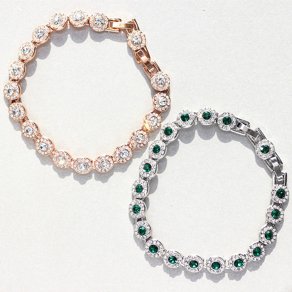 Κομψό γυναικείο βραχιόλι με στρογγυλές πέτρες σε διάφορα χρώματα