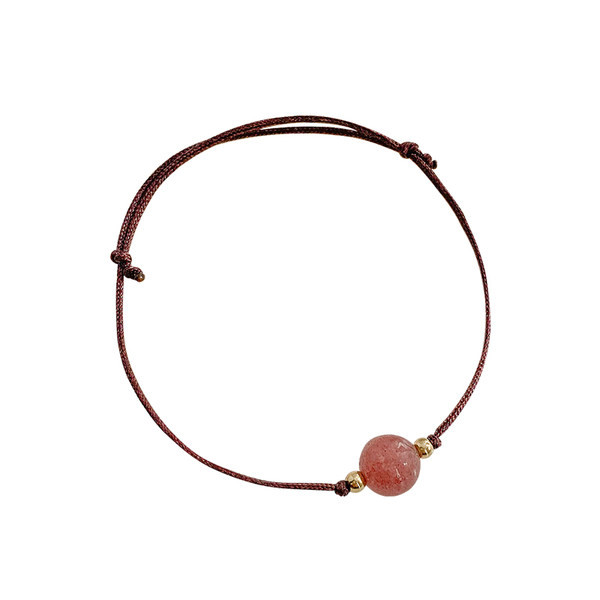 Дамска гривна от текстил с перлено топче