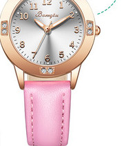 Γυναικείο καθημερινό ρολόι με στρογγυλό καντράν σε τρία μοντέλα