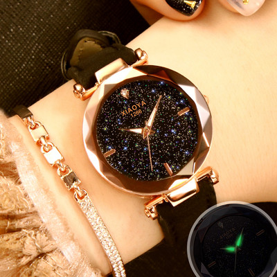 Ρολόι χειρός με στρογγυλή πλάκα και φωτιζόμενα δείκτες